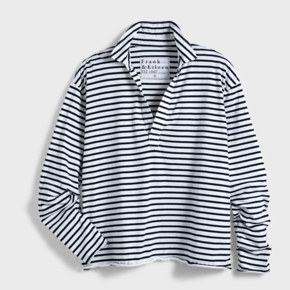 Frank & Eileen PATRICK Popover Henley Heritage Jersey Size: S Navy - Picture 1 of 8